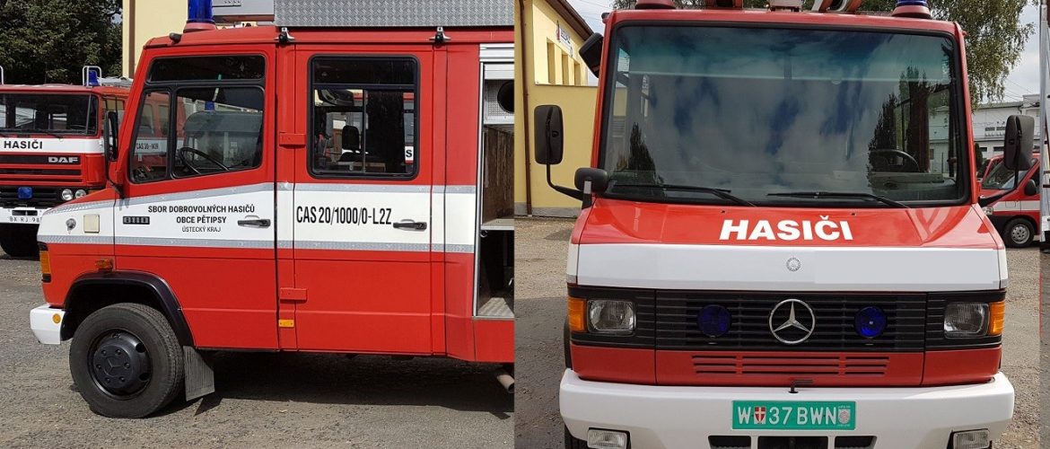 Odovzdanie vozidla Mercedes 811, obci Pětipsy