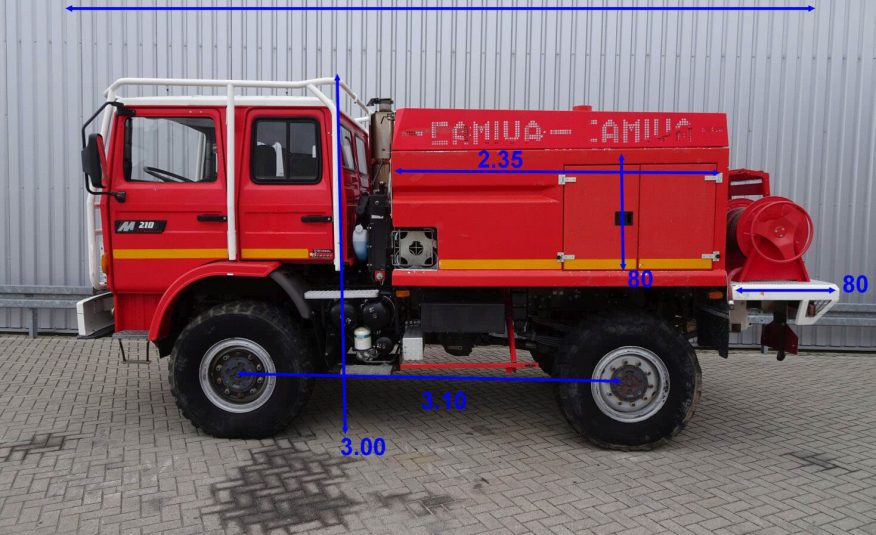 Renault Midlliner 210 Camiva, r.1998, lesný špeciál,  4×4 , 3000L vody