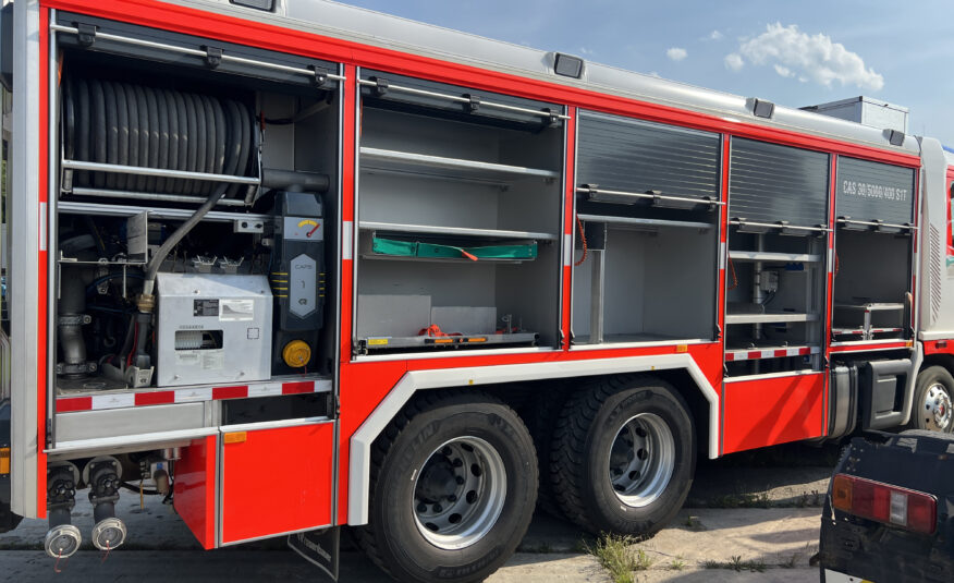 Scania  P124 124G.420 6×4, Rosenbauer 5000L vody + 1000L peny,  penotvorný, systém  Conti Cafs 400-2400