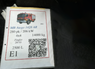 Mercedes Atego 1428 AF, 4×4, 2500L vody,  Vanasche Ziegler, výška do 3m !!!